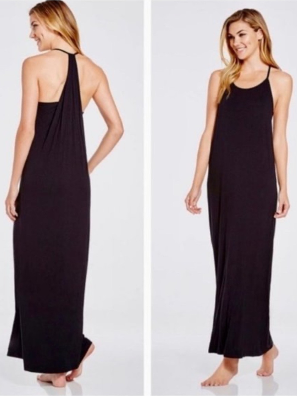 Fabletics Black Racerback Maxi Dress